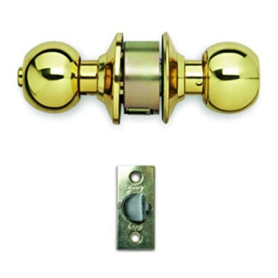 Godrej Polished Brass Finish Cylindrical Door Knob Lock - 5804