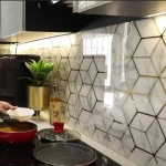 300x600mm Imported Glass Highlighter Tile Design - 17976 Glossy Finish Wall Tile