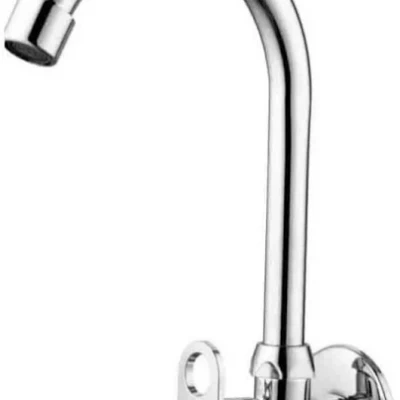Feusion Max Stainless Steel Sink Cock With Wall Flange Pillar Tap Faucet Faucet Set